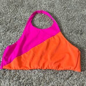 Victoria’s Secret High Neck Bikini Top Neon Large